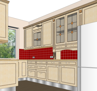 欧式橱柜su模型