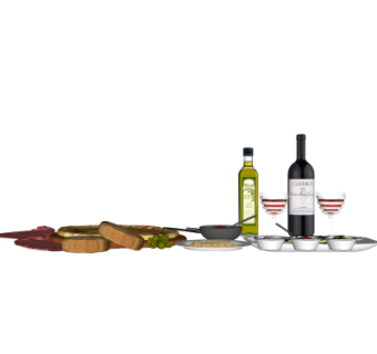 现代酒水食品组合su模型
