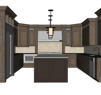 欧式橱柜su模型