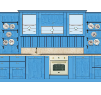 欧式橱柜su模型