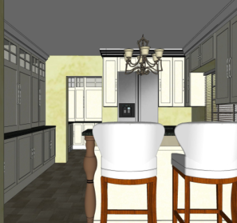 欧式橱柜su模型