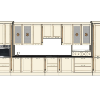 欧式橱柜su模型