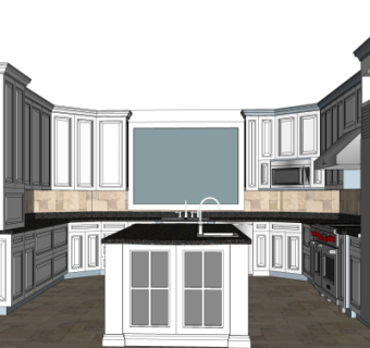 欧式橱柜su模型