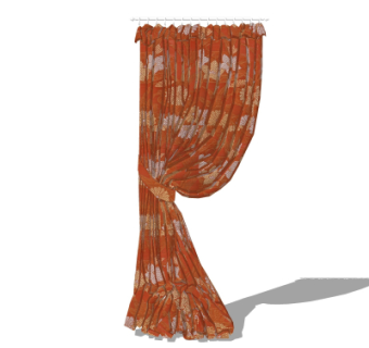 现代窗帘su模型