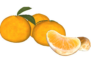 现代<em>水果</em>橙子su模型