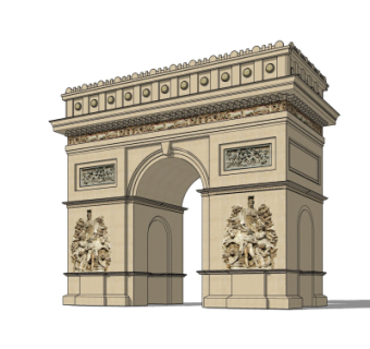 欧式古典凯旋门su模型