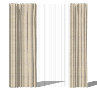 现代窗帘su模型