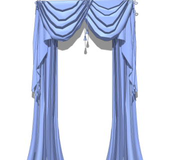 现代窗帘su模型