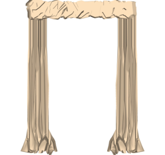 现代窗帘su模型