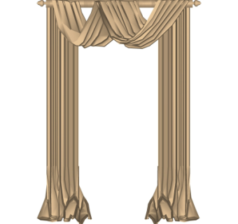 现代窗帘su模型