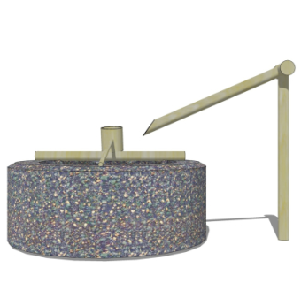 中式水井su模型