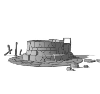 中式水井su模型