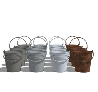 现代金属水桶su模型