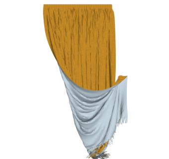 现代窗帘su模型