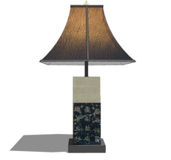 欧式台灯su模型