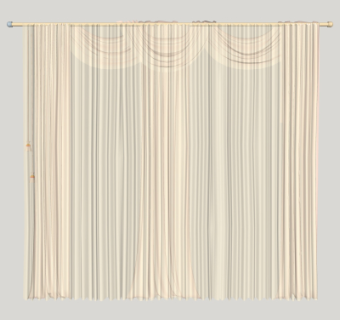 现代窗帘su模型