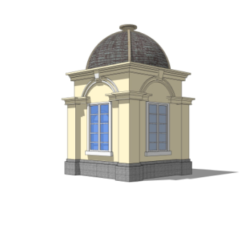 欧式门卫室免费su模型