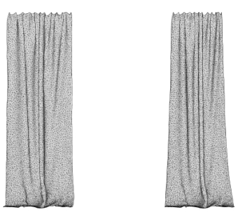 现代窗帘su模型