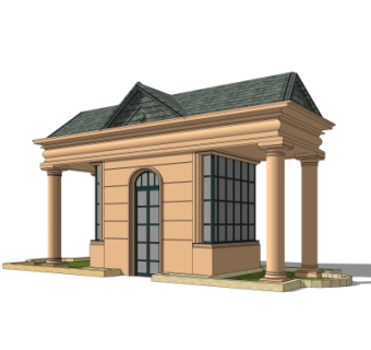 欧式门卫室免费su模型