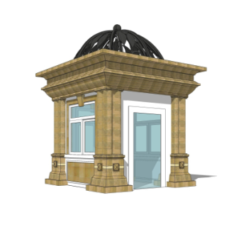 欧式门卫室免费su模型