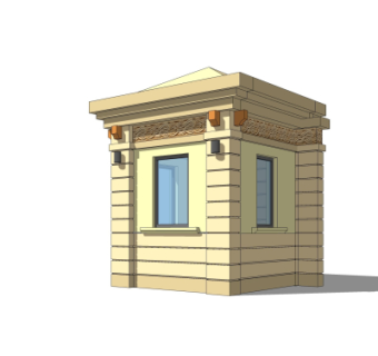 欧式门卫室免费su模型