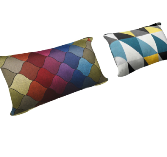 现代布艺抱枕su模型