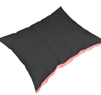 现代布艺抱枕su模型