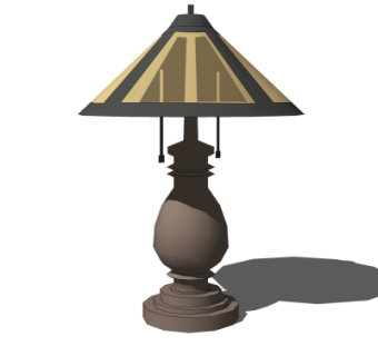 欧式台灯su模型