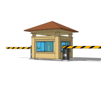 欧式门卫室免费su模型