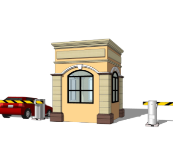 欧式门卫室免费su模型