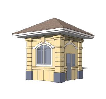 欧式门卫室免费su模型