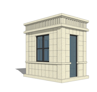 新古典门卫室免费su模型