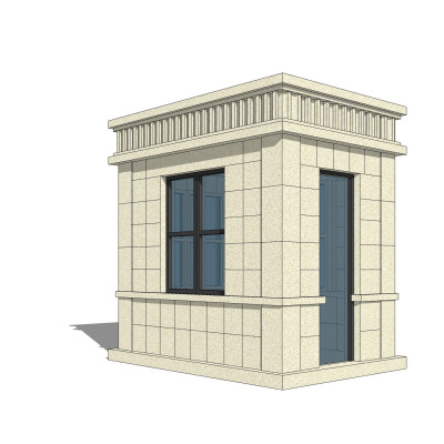 新古典门卫室su模型