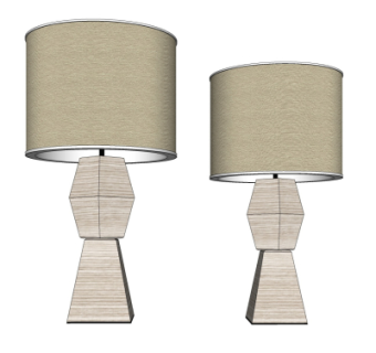 现代台灯su模型