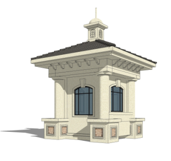 欧式门卫室免费su模型