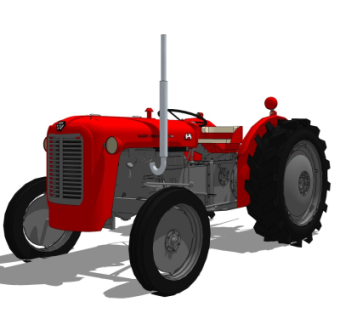 现代拖拉机su模型