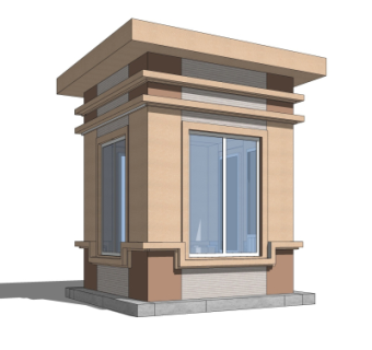 欧式门卫室免费su模型