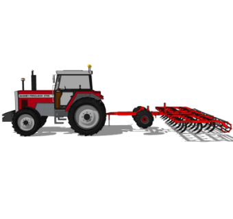 现代拖拉机su模型