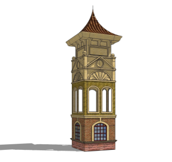 欧式塔楼免费su模型