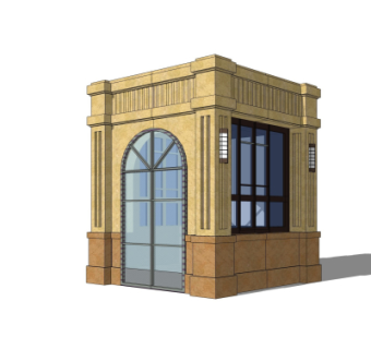 新古典门卫室免费su模型