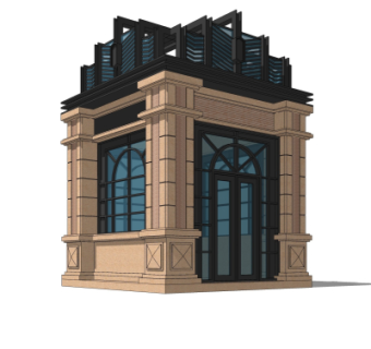 新古典门卫室免费su模型