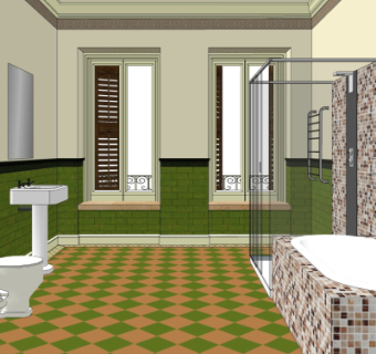 现代浴室卫生间su模型