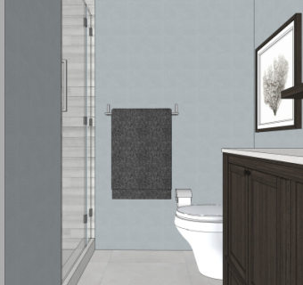 现代浴室卫生间su模型