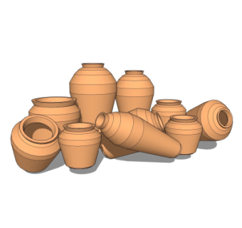 现代陶罐su模型