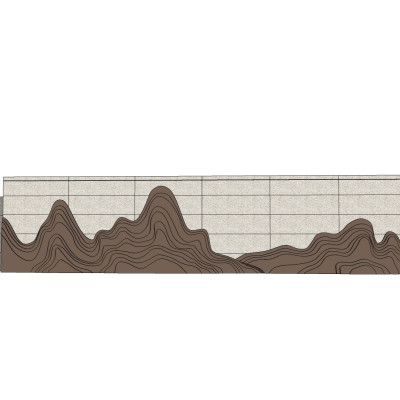 中式景观墙su模型