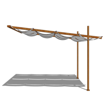 现代遮阳棚su模型