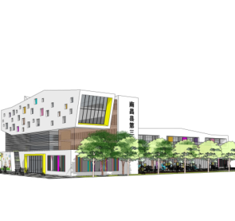 现代幼儿园su模型