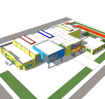 现代幼儿园su模型