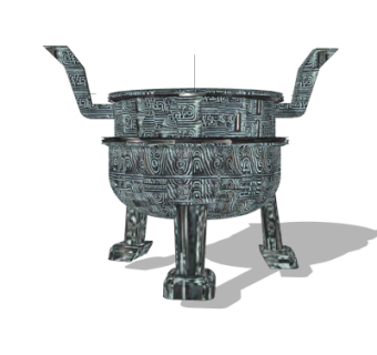 中式青铜鼎su模型