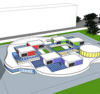 现代幼儿园su模型